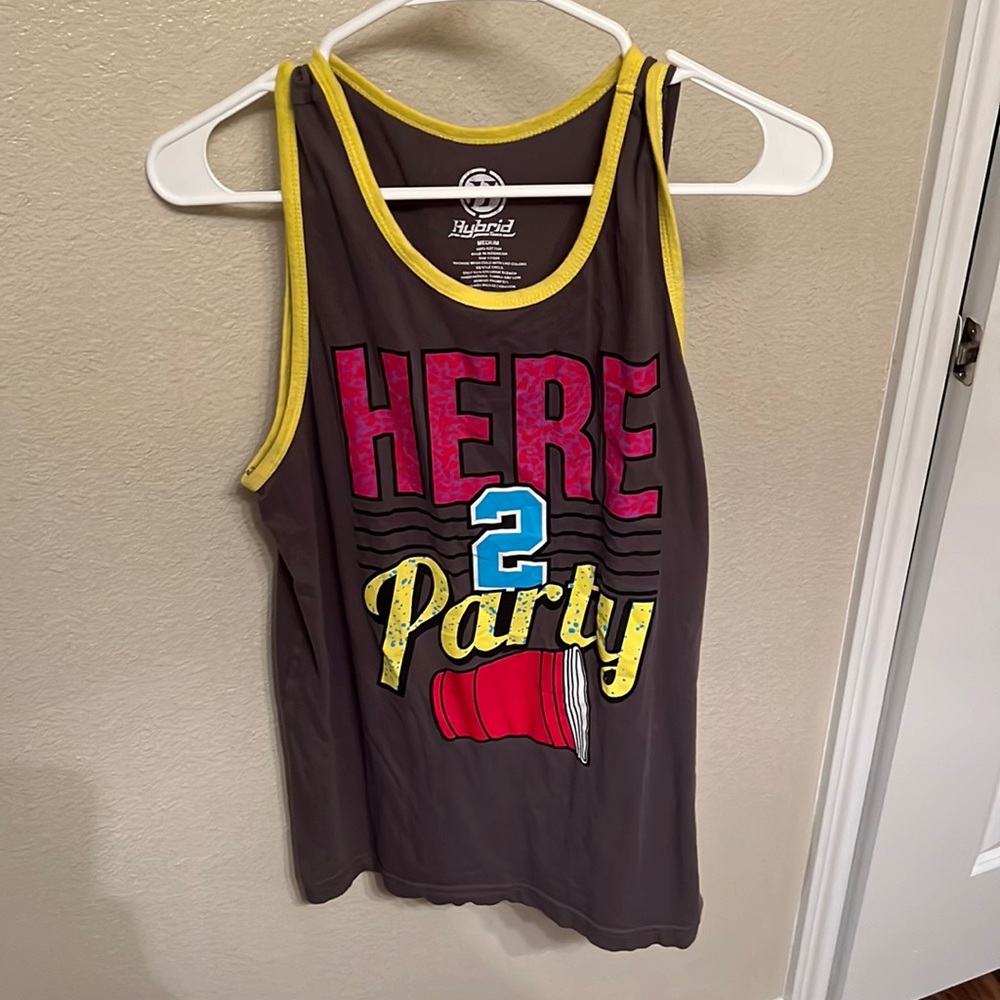A tank top brand is Hybrid tees I bought this in south padre for spring break!